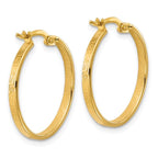 Leslie's 14K Polished Greek Key Round Hoop Earrings - Image 4