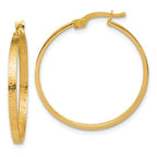 Leslie's 14K Polished Greek Key Round Hoop Earrings