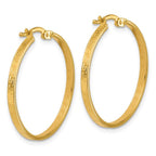 Leslie's 14K Polished Greek Key Round Hoop Earrings - Image 4