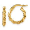 Leslie's 14K Polished Twisted Round Hoop Earrings