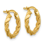 Leslie's 14K Polished Twisted Round Hoop Earrings - Image 4