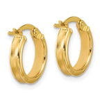 Leslie's 14K Polished and Satin Round Hoop Earrings - Image 4