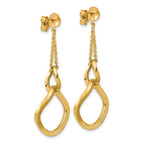 Leslie's 14K Polished Fancy Contoured Link Post Dangle Earrings - Image 4