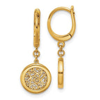 Leslie's 14K Polished Fancy Filigree Circle Leverback Dangle Earrings