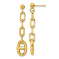 Leslie's 14K Polished Anchor Link Post Dangle Earrings