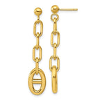 Leslie's 14K Polished Anchor Link Post Dangle Earrings