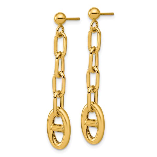 Leslie's 14K Polished Anchor Link Post Dangle Earrings - Image 2