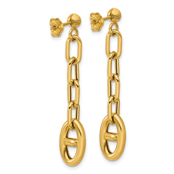 Leslie's 14K Polished Anchor Link Post Dangle Earrings - Image 4