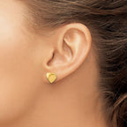 Leslie's 14K Polished Heart Post Earrings - Image 3