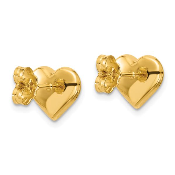 Leslie's 14K Polished Heart Post Earrings - Image 4