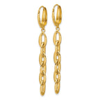 Leslie's 14K Polished Fancy Oval Link Leverback Dangle Earrings - Image 4