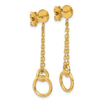 Leslie's 14K Polished 2-Strand Double Circle Post Dangle Earrings - Image 4
