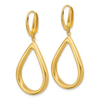 Leslie's 14K Polished Open Teardrop Leverback Dangle Earrings - Image 4