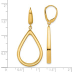 Leslie's 14K Polished Open Teardrop Leverback Dangle Earrings - Image 5