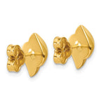 Leslie's 14K Polished and Brushed Fancy Post Earrings - Image 4