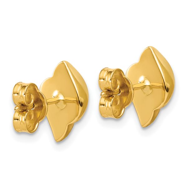 Leslie's 14K Polished and Brushed Fancy Post Earrings - Image 4