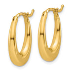 Leslie's 14K Polished Tapered Oval Hoop Earrings - Image 2