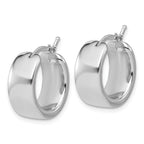 Leslie's 14K White Gold Polished 7.7mm Round Hoop Earrings - Image 2