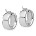 Leslie's 14K White Gold Polished 7.7mm Round Hoop Earrings - Image 4