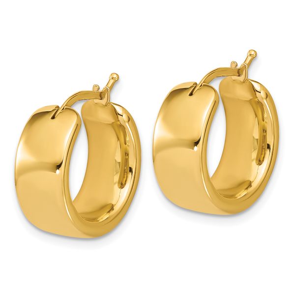 Leslie's 14K Polished 7.7mm Round Hoop Earrings - Image 2