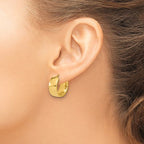 Leslie's 14K Polished 7.7mm Round Hoop Earrings - Image 3