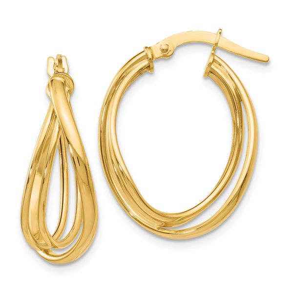 Leslie's 14K Polished Twist Hoop Earrings