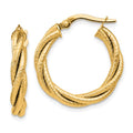Leslie's 14K Twisted Triple Twist Hoop Earrings