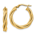 Leslie's 14K Twisted Triple Twist Hoop Earrings