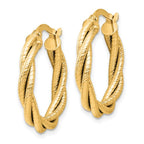 Leslie's 14K Twisted Triple Twist Hoop Earrings - Image 2