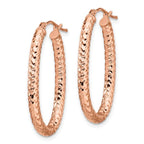 Leslie's 14K ForeverLite Rose Gold Polished and Textured Earrings - Image 2