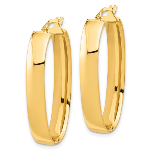 Leslie's 14K Polished Oval Hoop Earrings - Image 2