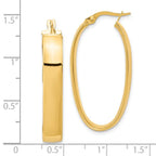 Leslie's 14K Polished Oval Hoop Earrings - Image 4