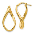 Leslie's 14K Polished Oval Twisted Hoop Earrings