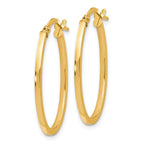 Leslie's 14K Polished Oval Hoop Earrings - Image 2