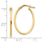 Leslie's 14K Polished Oval Hoop Earrings - Image 4
