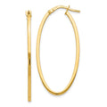 Leslie's 14K Polished Oval Hoop Earrings