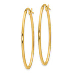 Leslie's 14K Polished Oval Hoop Earrings - Image 2