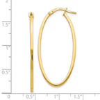 Leslie's 14K Polished Oval Hoop Earrings - Image 4