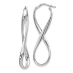 Leslie's 14K White Gold Polished Infinity Hoop Earrings