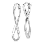 Leslie's 14K White Gold Polished Infinity Hoop Earrings - Image 2