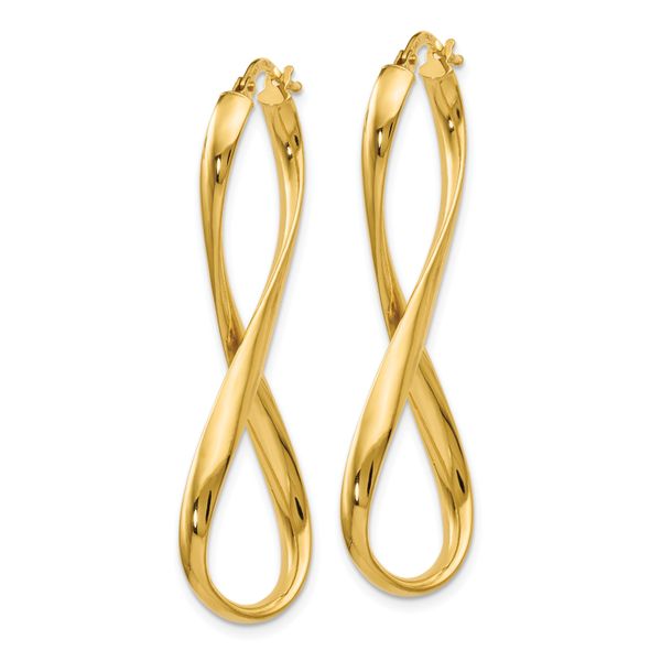 Leslie's 14K Polished Infinity Hoop Earrings - Image 2