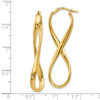 Leslie's 14K Polished Infinity Hoop Earrings - Image 4