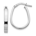 Leslie's 14K White Gold Polished U-Shape Hoop Earrings