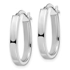 Leslie's 14K White Gold Polished U-Shape Hoop Earrings - Image 2