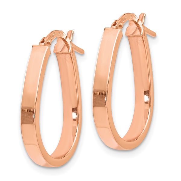 Leslie's 14K Polished U-Shape Hoop Earrings - Image 2