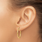 Leslie's 14K Polished Hoop Earrings - Image 3