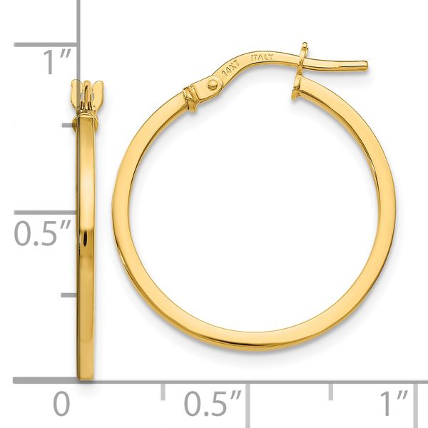 Leslie's 14K Polished Hoop Earrings - Image 4
