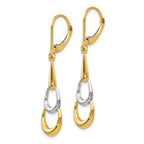 Leslie's 14K Two-tone Polished Leverback Earrings - Image 2