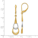 Leslie's 14K Two-tone Polished Leverback Earrings - Image 4