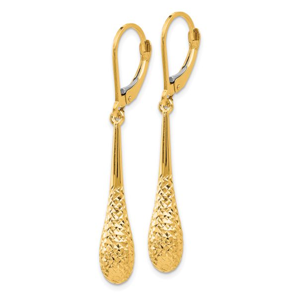 Leslie's 14K D/C Leverback Earrings - Image 2